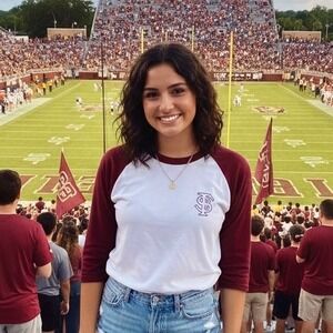 Y2K Champion Florida State University Alumni Shirt XL Raglan‎ Sleeves White Red